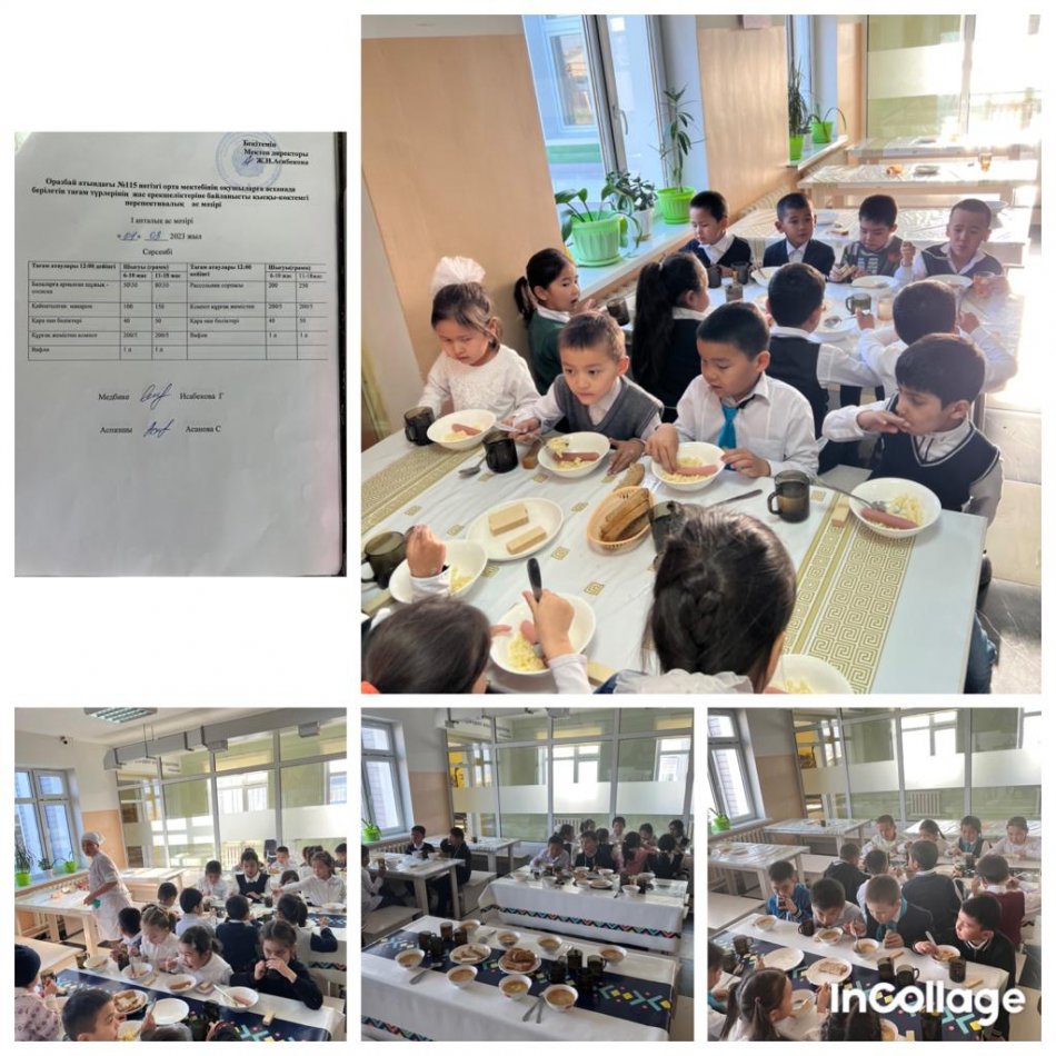 Сәрсенбі күннің ас мәзірі