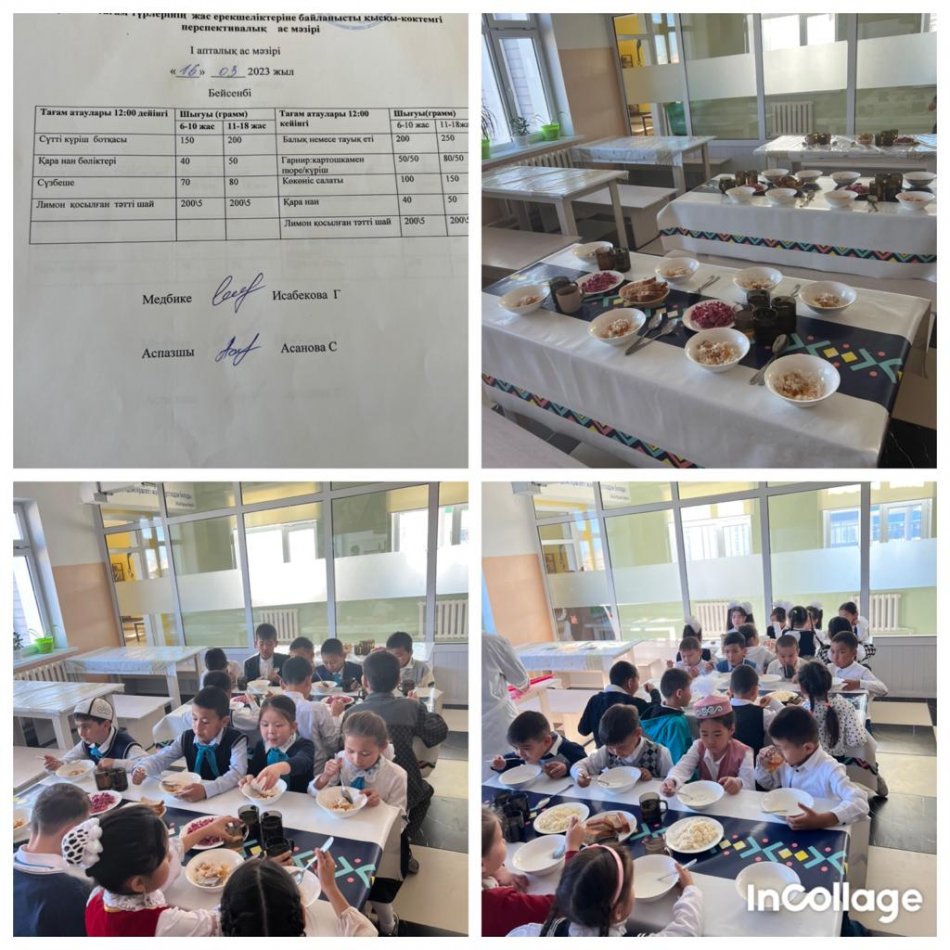 Бейсенбі күнгі ас мәзірі