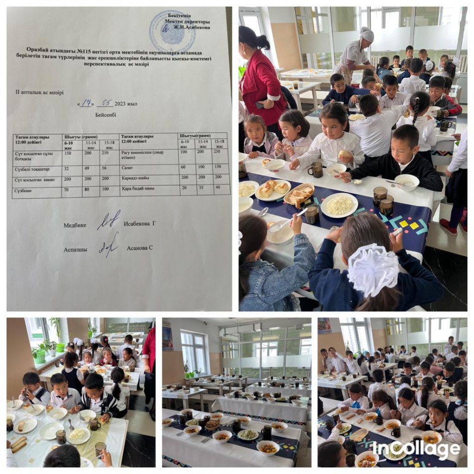 Бейсенбі күннің ас мәзірі