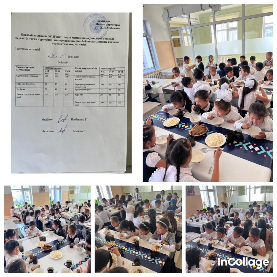 Бейсенбі күннің ас мәзірі