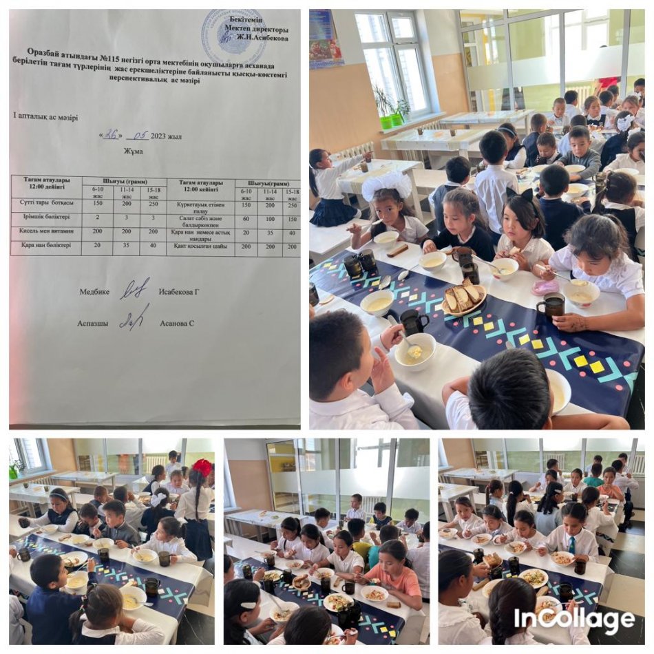 Жұма күннің ас мәзірі