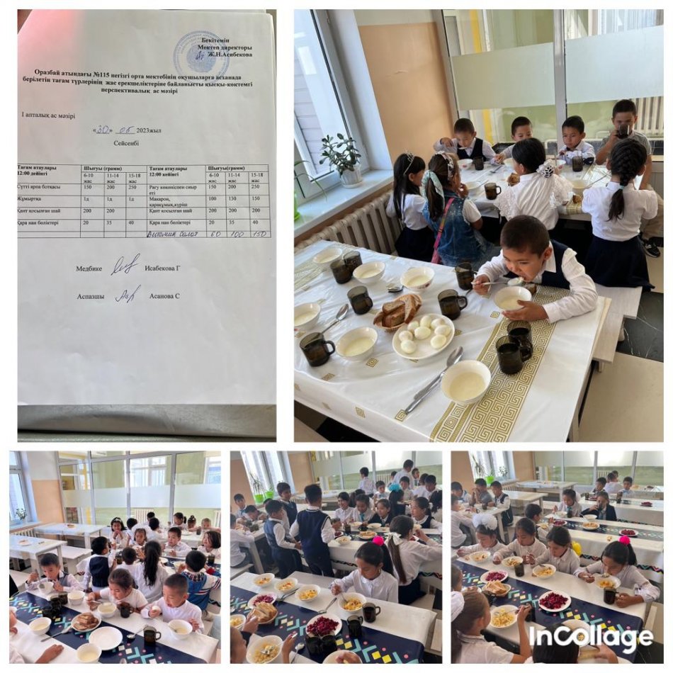 Сейсенбі күннің ас мәзірі