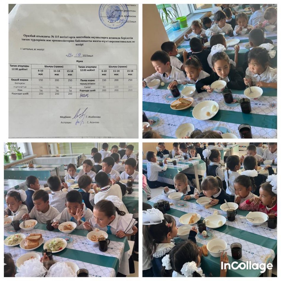 Жұма күннің ас мәзірі